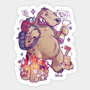 Beary Adventurous design Sticker